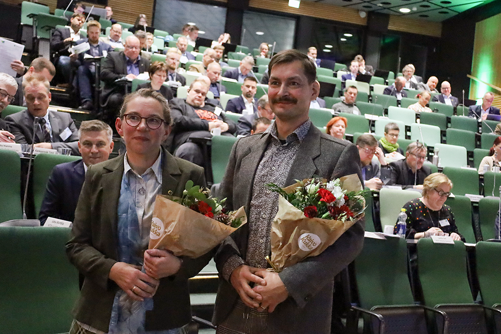 Riitta Torikka ja Aleksis Kyrö. Kuva: MTK