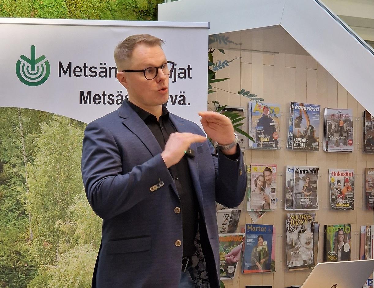Metsänomistajat-linjan kenttäpäällikkö Markus Nissinen
